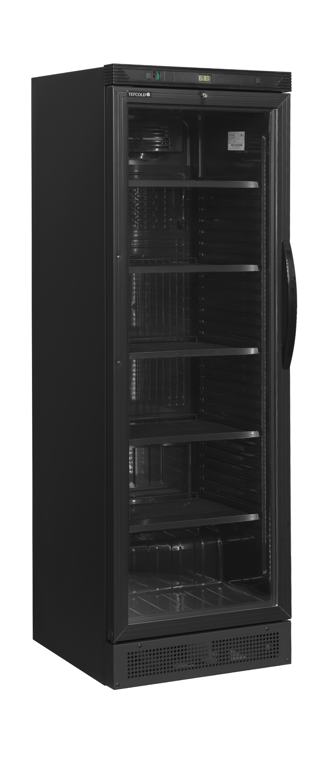Frigorífico Expositor de Bebidas CEV425 Preto Porta Vidro 345L