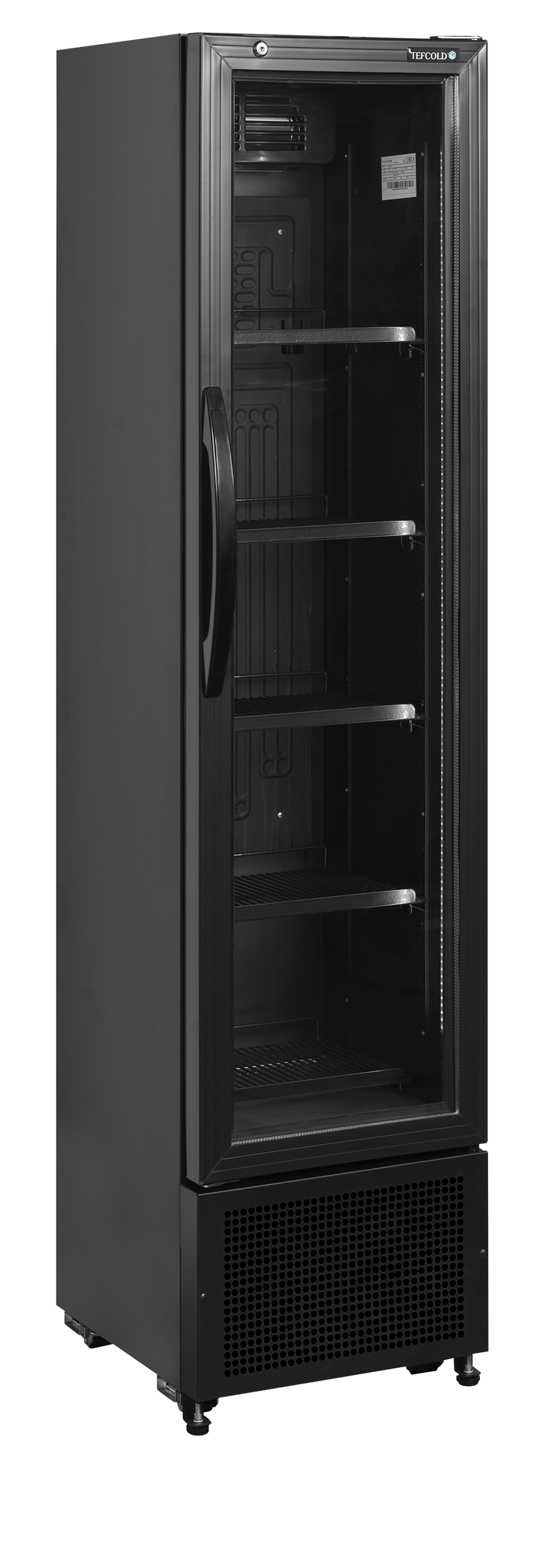 Frigorífico Expositor Bebidas Slim 114L Porta Vidro Preto