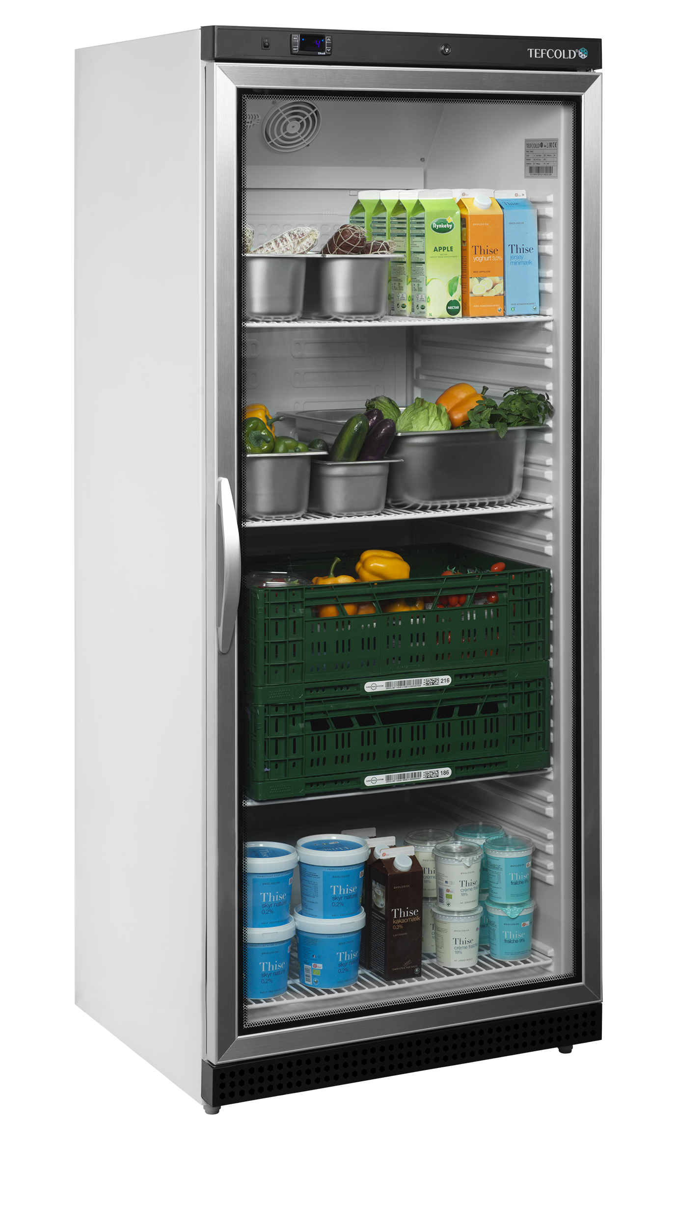 Frigorífico Expositor Porta Vidro 605L GN2/1 Ventilado