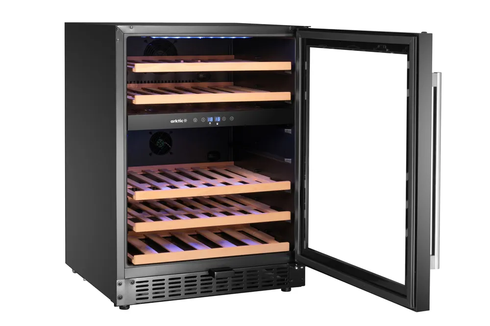 Frigorífico para Vinho 2 Zonas 46 Garrafas 570x595x(H)820mm