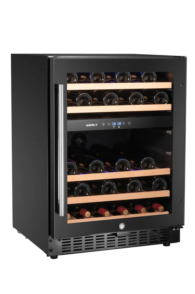 Frigorífico para Vinho 2 Zonas 46 Garrafas 570x595x(H)820mm