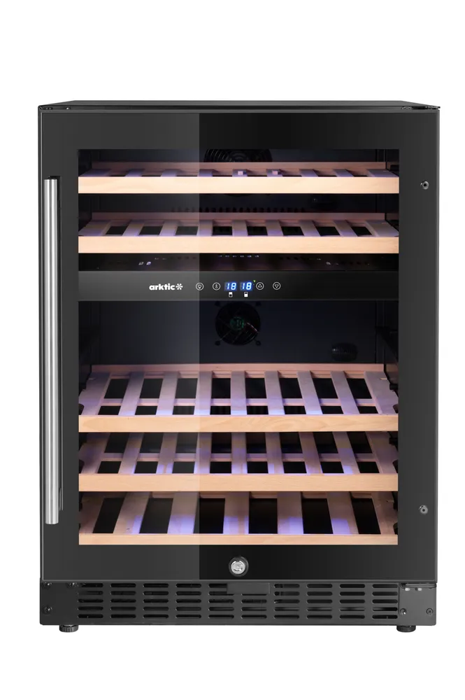 Frigorífico para Vinho 2 Zonas 46 Garrafas 570x595x(H)820mm