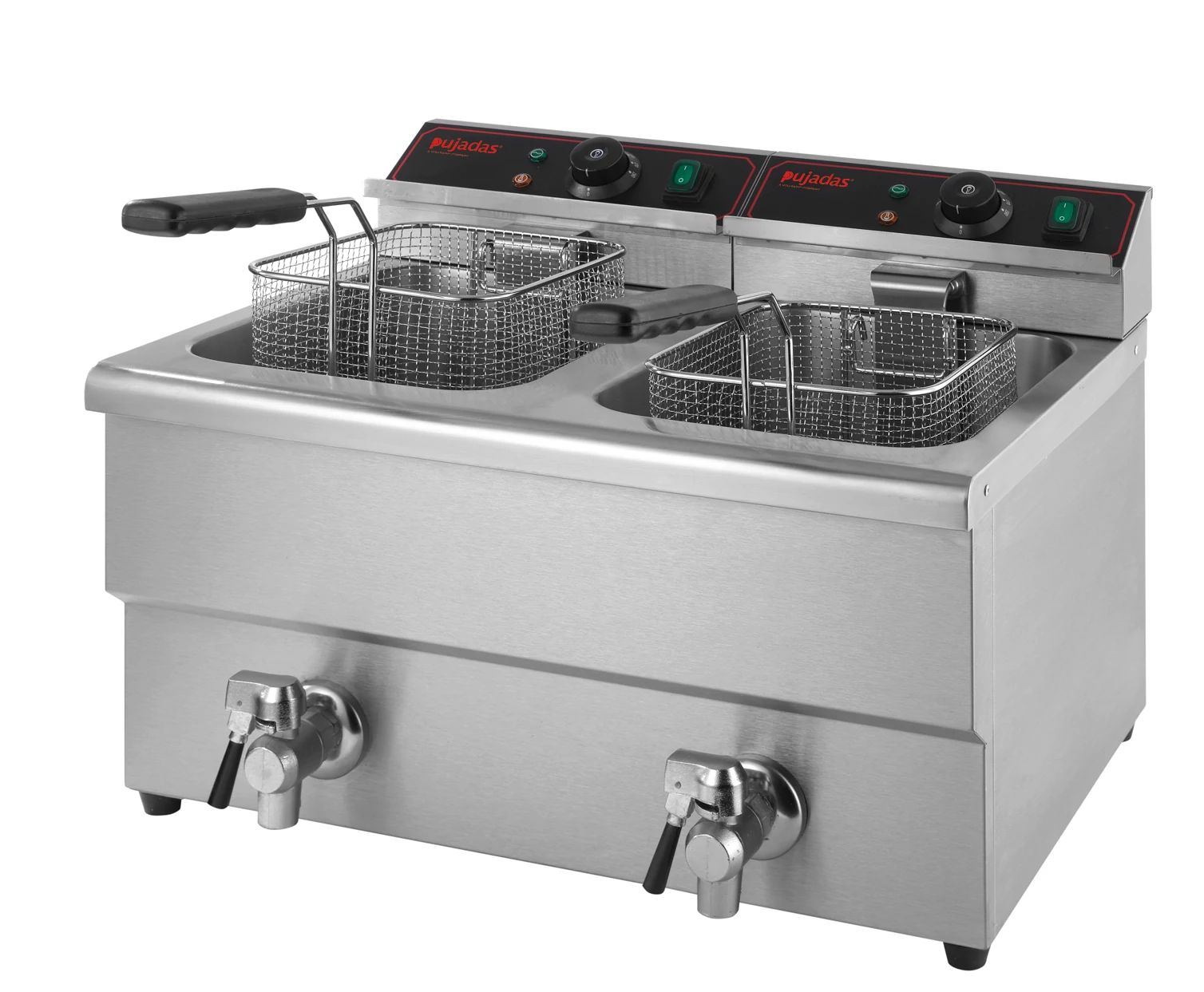 Fritadeira Dupla Elétrica 2x8L com Torneira de Vazio