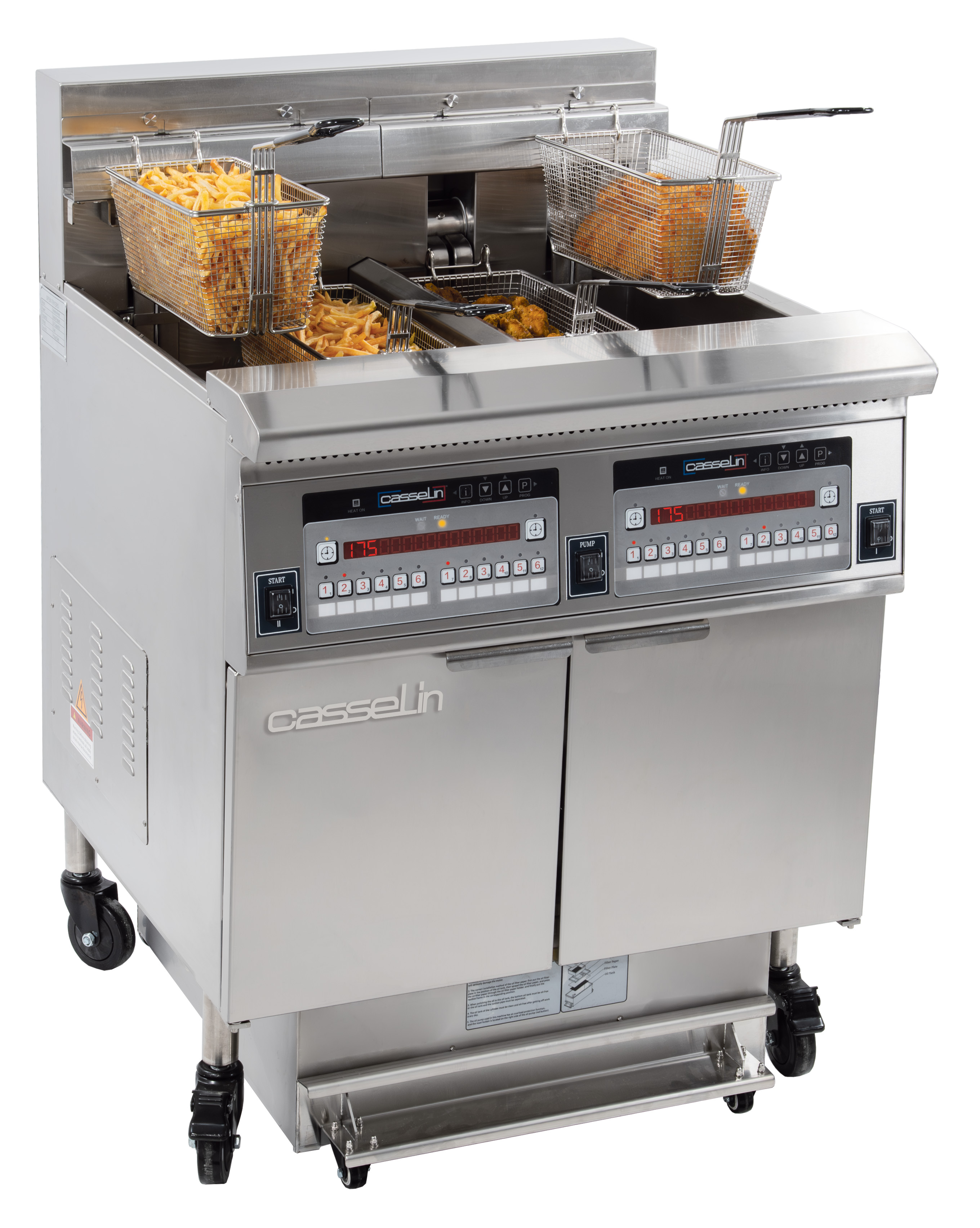 Fritadeira Elétrica Dupla 2x22L com Filtração 2x17kW