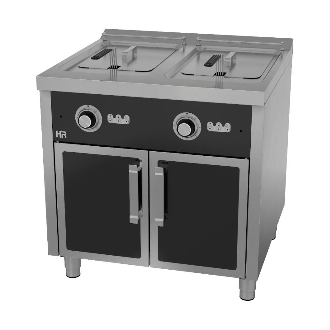 Fritadeira Elétrica Industrial 2x15L Chão Trifásica Linha 700
