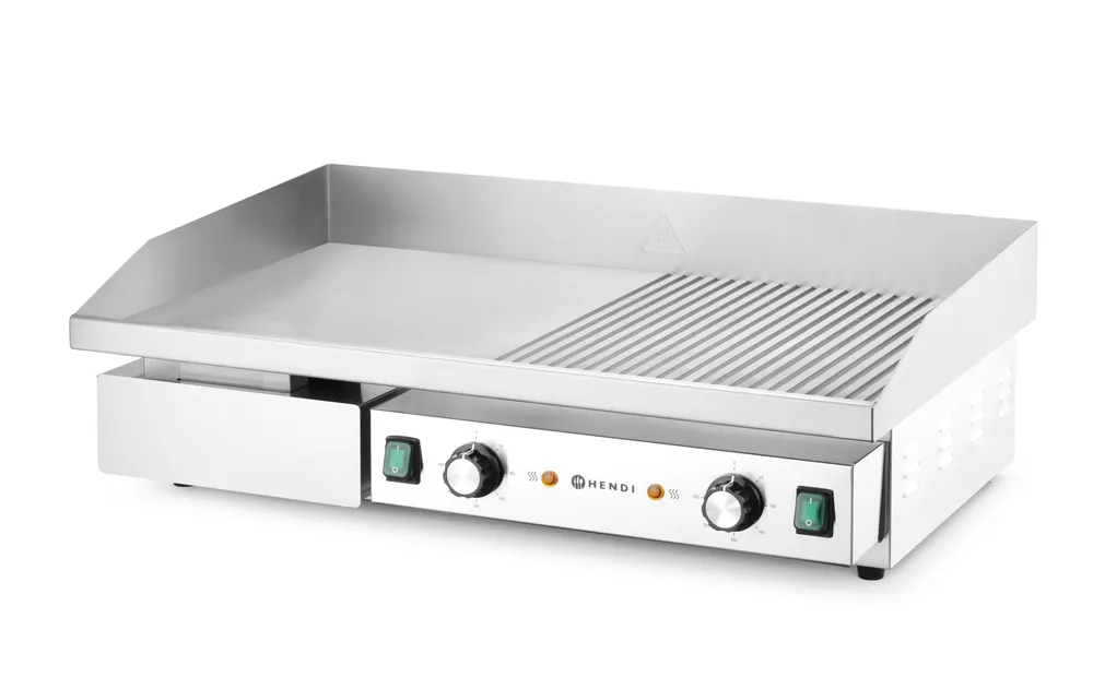 Grelhador Elétrico Bancada 4400W — Metade Liso, Metade Canelado