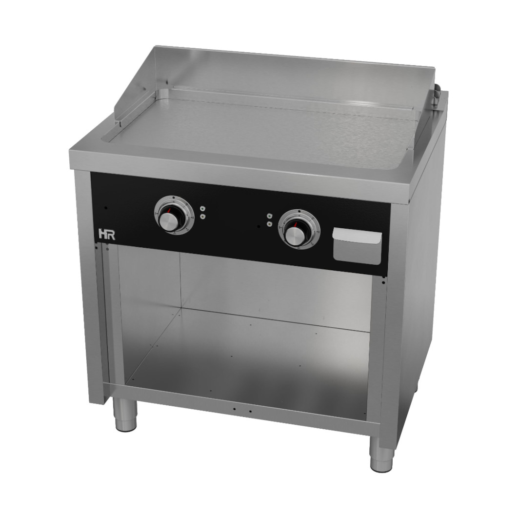 Fry-Top Elétrico com Móvel em Aço Retificado 800mm