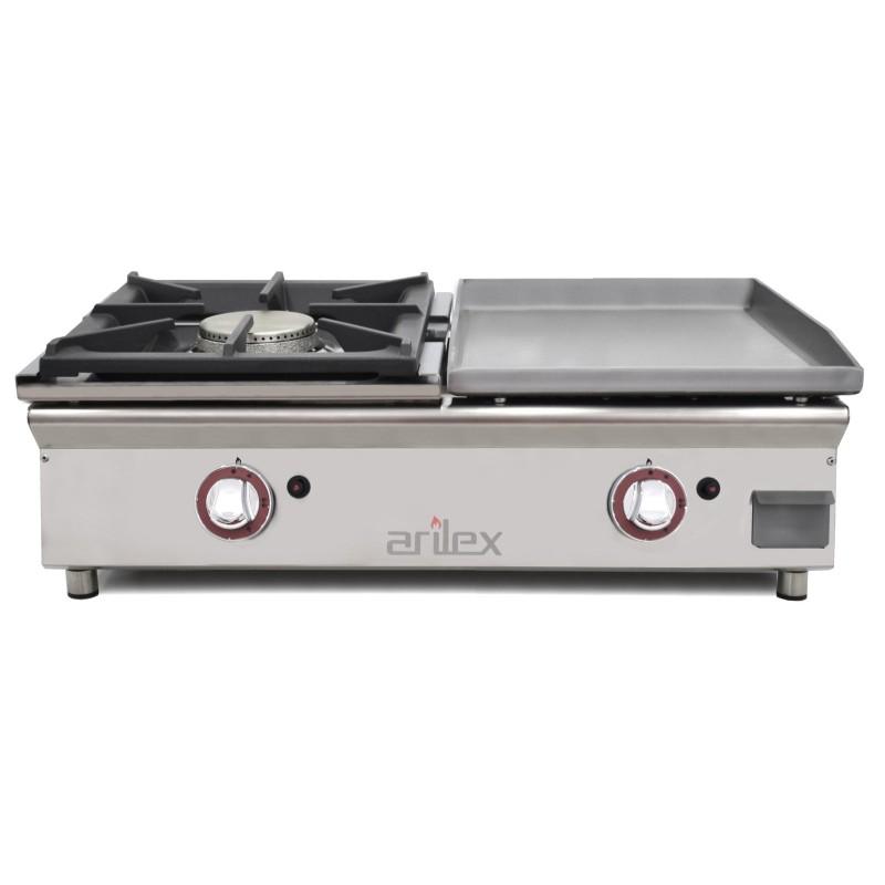 Fry-Top a Gás Chapa Laminada + Fogão 40cm - Modelo 80PGLFN