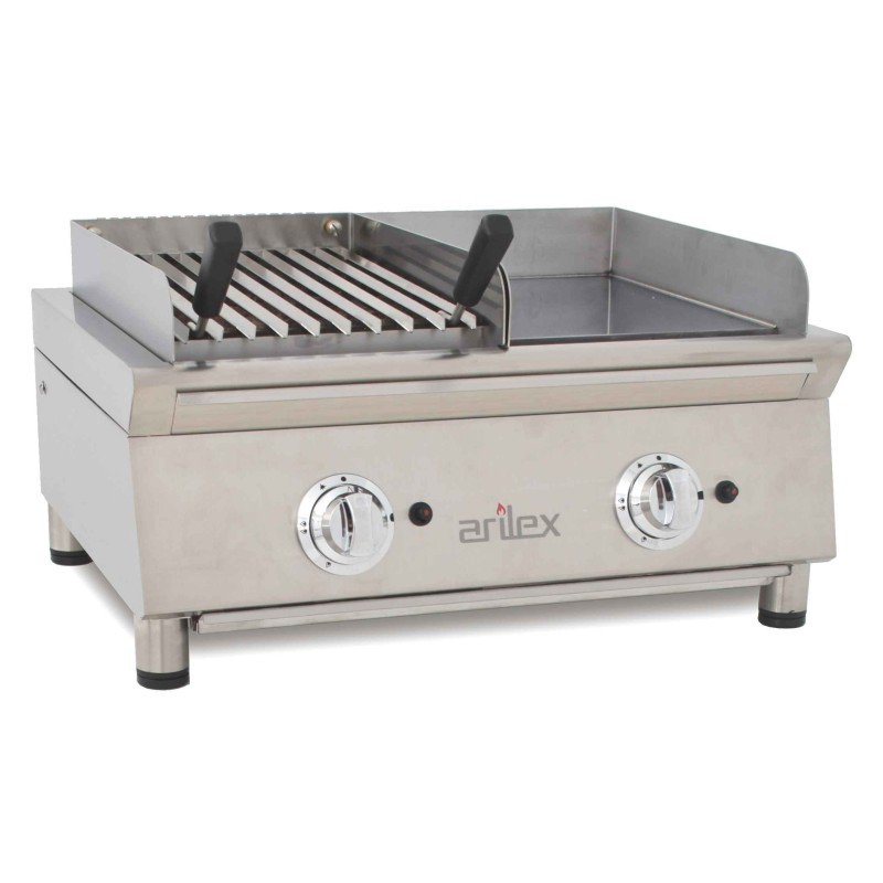 Fry-Top Gás Cromoduro + Grelhador Pedra Lávica 70cm