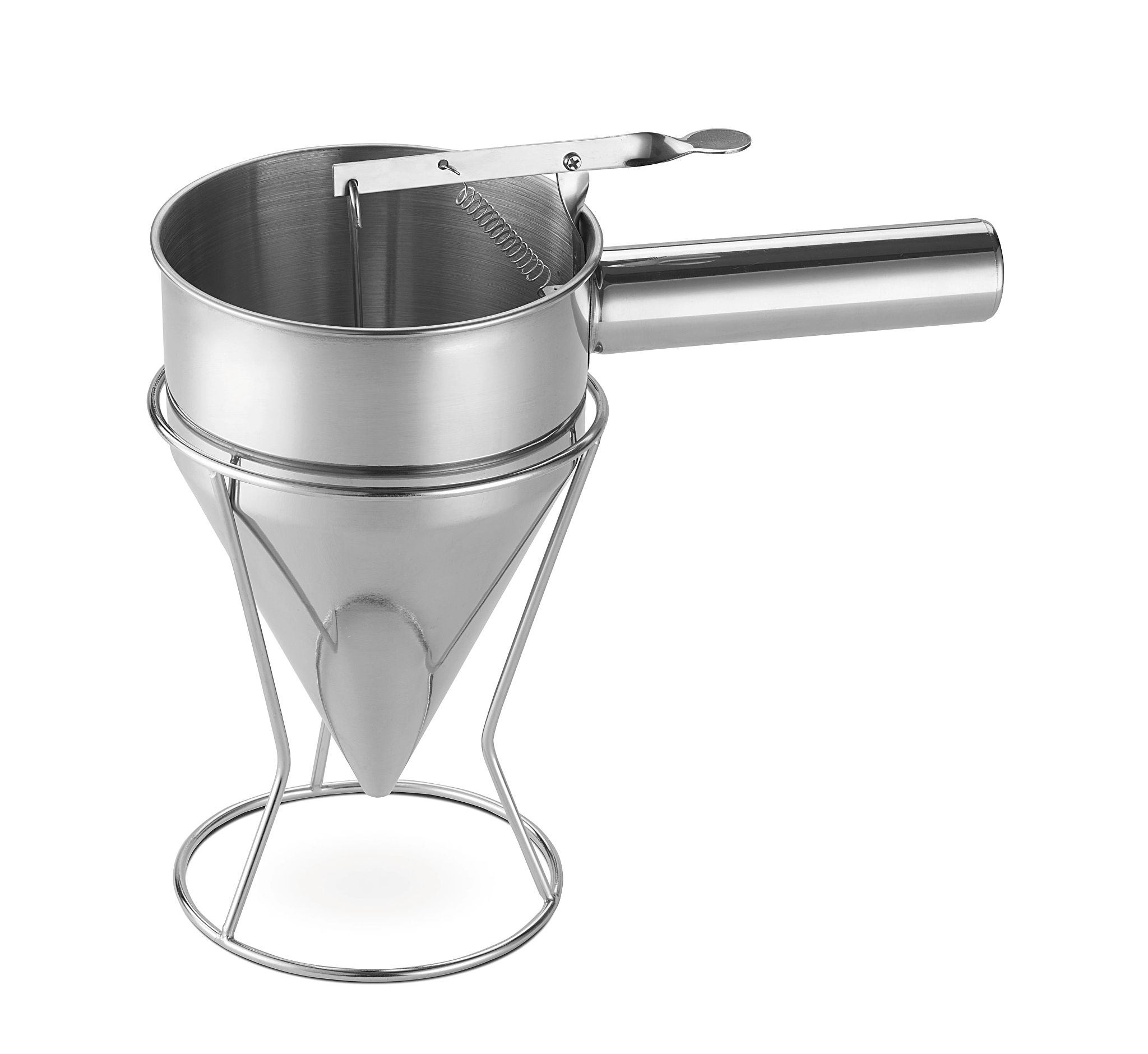 Funil Dosificador com Suporte 1L - Aço Inoxidável