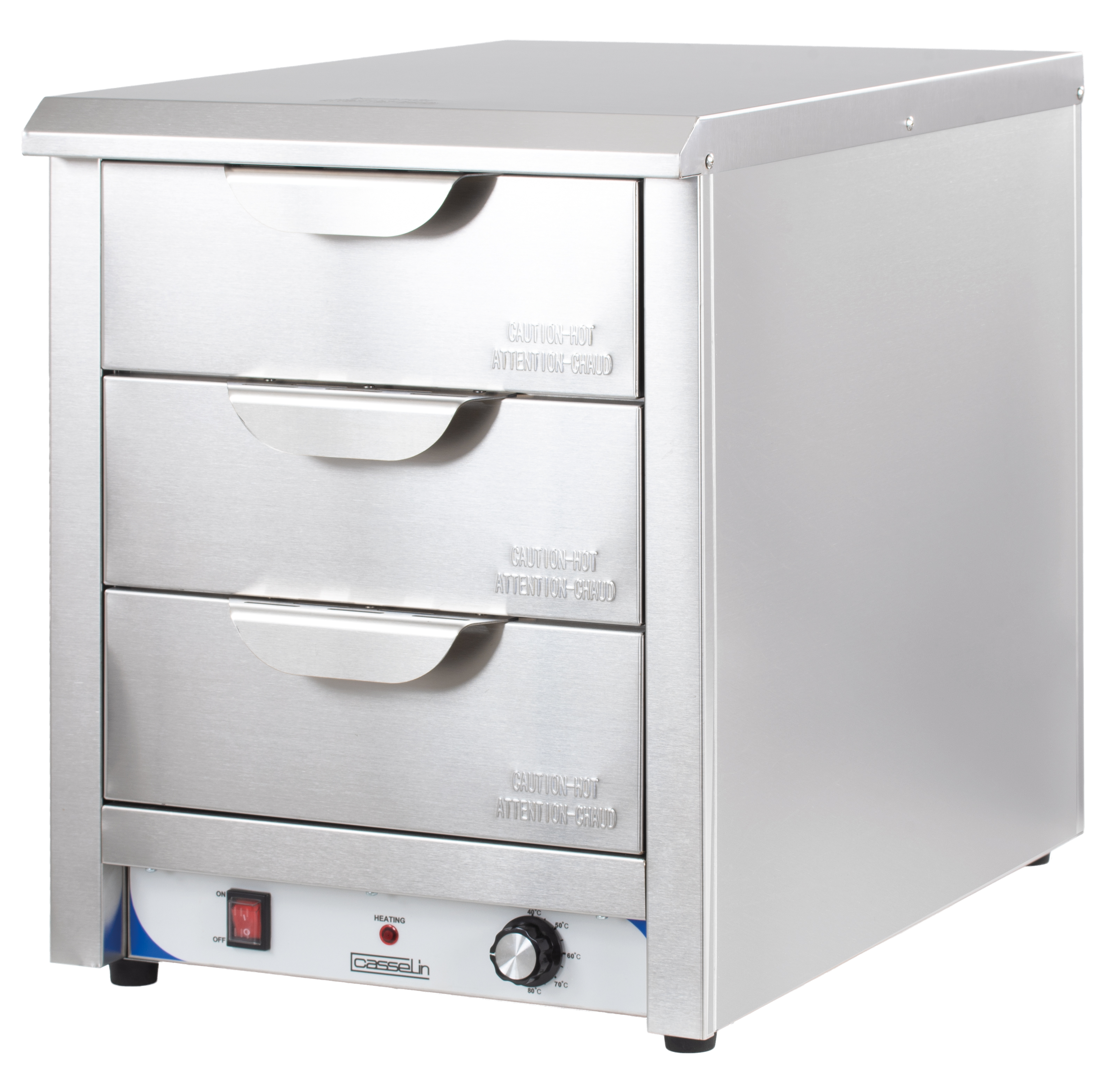 Gaveta de Aquecimento 3 Tabuleiros GN 1/1 para Cozinha Profissional