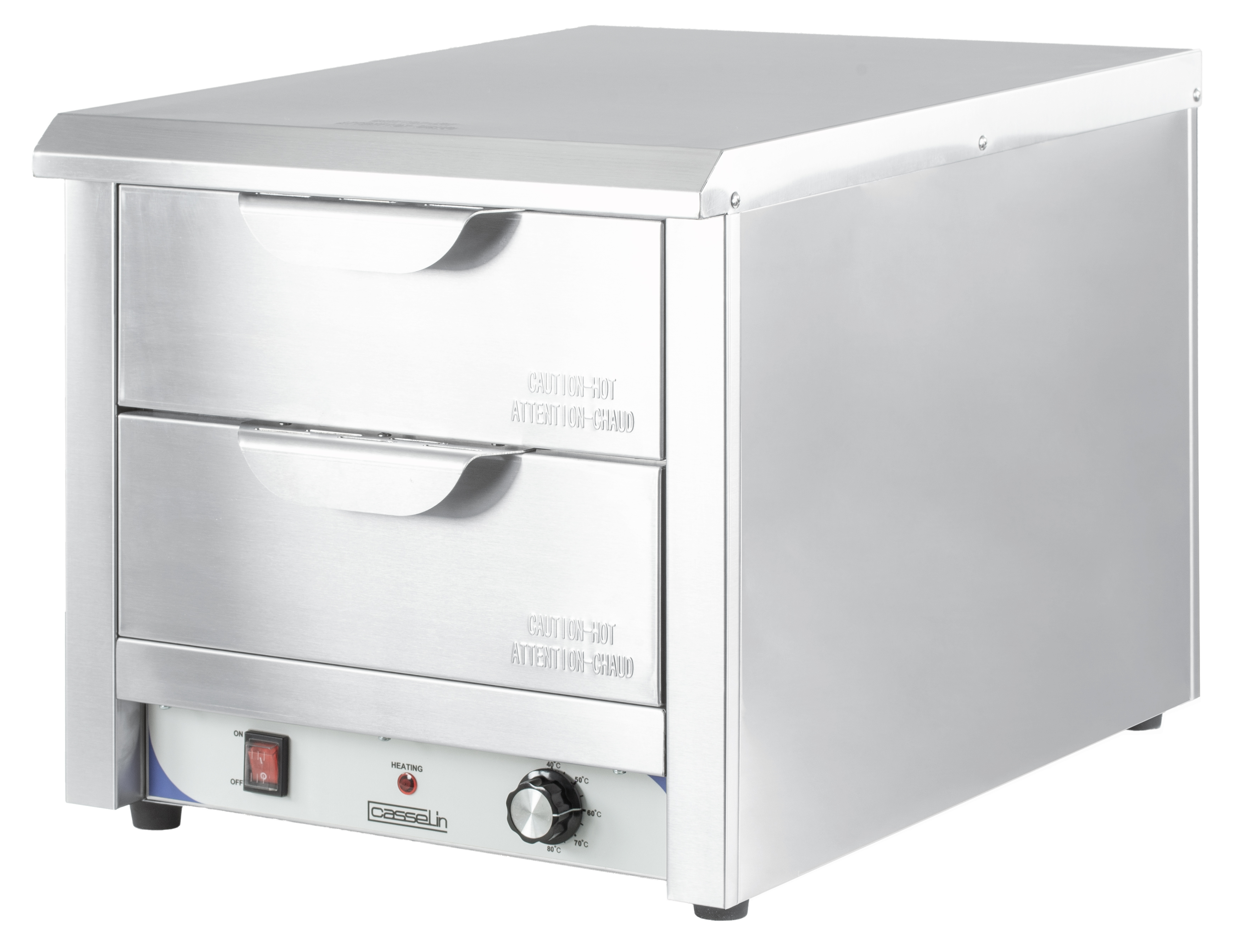 Gaveta de Aquecimento Elétrica 2 Tabuleiros GN 1/1 para Cozinha Profissional