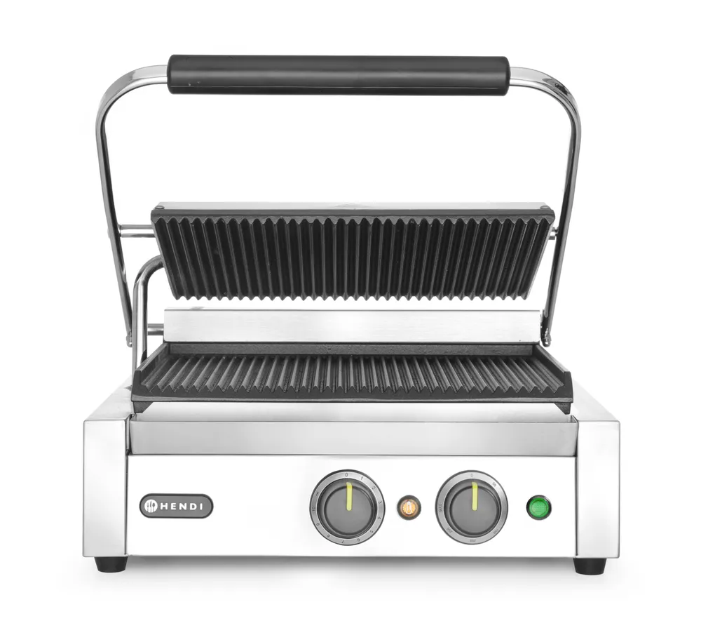 Grelha de Contacto Panini Canelada 2200W - 432x396mm