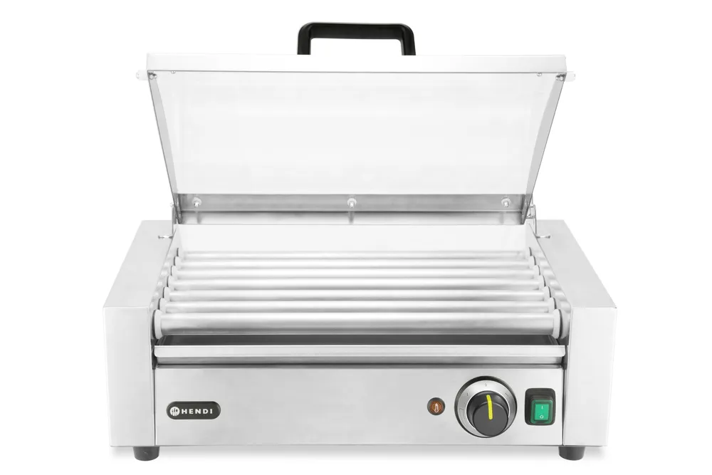 Grelhador de Salsichas Elétrico 7 Rolos com Tampa 566x375mm