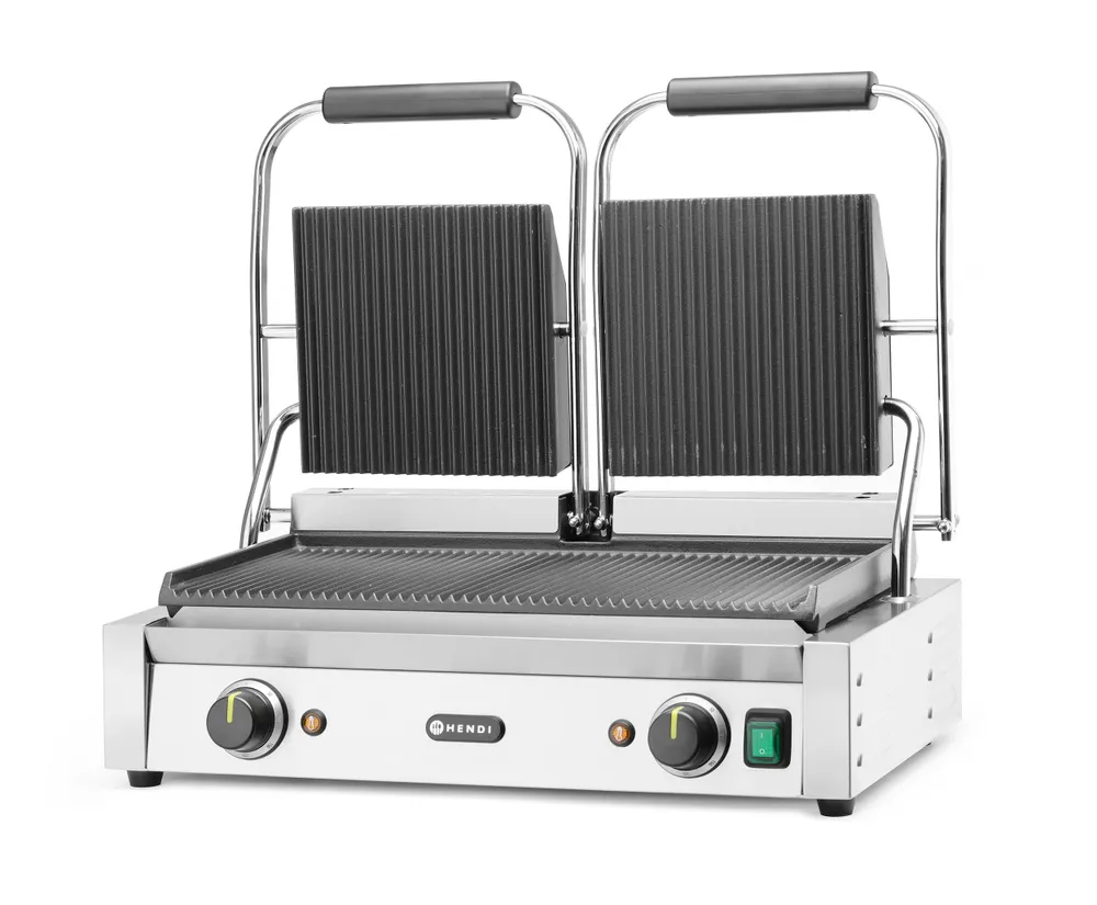 Grelha de Contacto Dupla Canelada Elétrica 3600W - 570x395mm