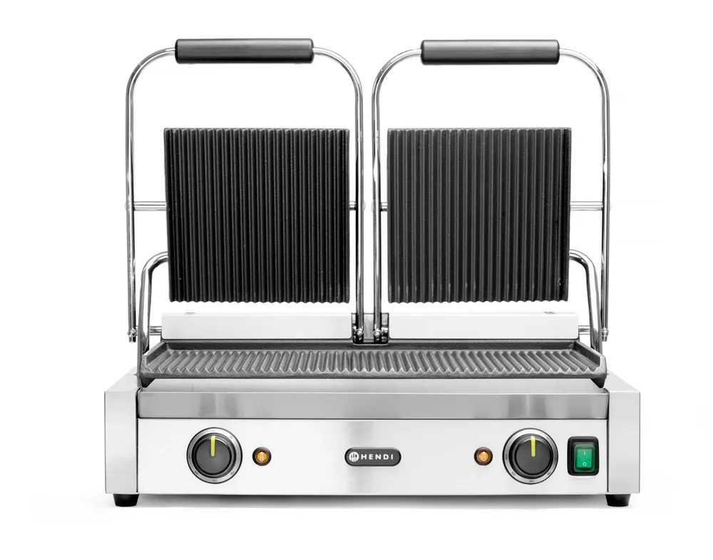 Grelha de Contacto Dupla Canelada Elétrica 3600W - 570x395mm