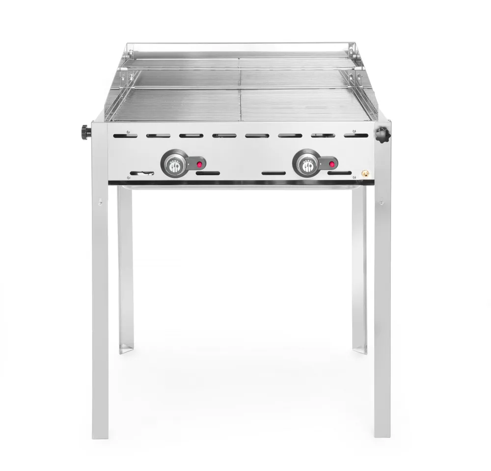 Grelhador a Gás Profissional Hendi Green Fire 11,6kW - 2 Grelhas GN 1/1 Aço Inox