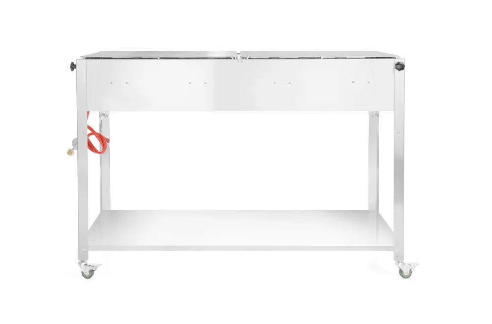 Grelhador a Gás 22kW com 4 Queimadores e Base com Rodas