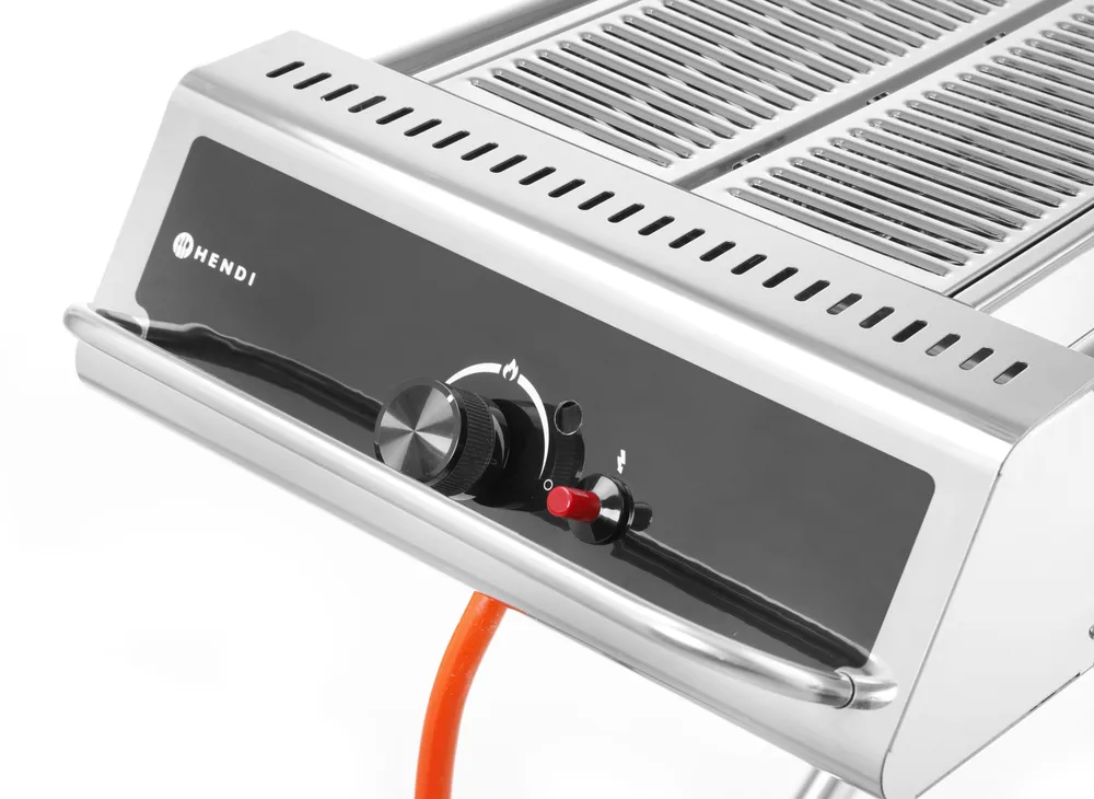 Grelhador a Gás Propano Hendi Xenon Pro 7,5kW Dobrável e Móvel