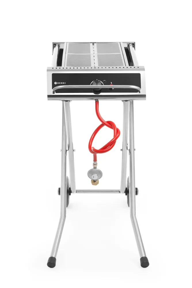 Grelhador a Gás Propano Hendi Xenon Pro 7,5kW Dobrável e Móvel