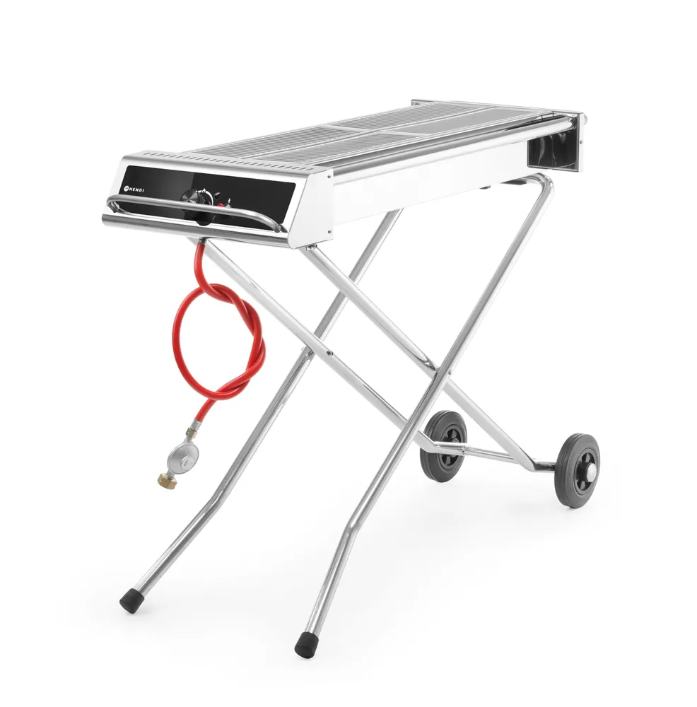 Grelhador a Gás Propano Hendi Xenon Pro 7,5kW Dobrável e Móvel