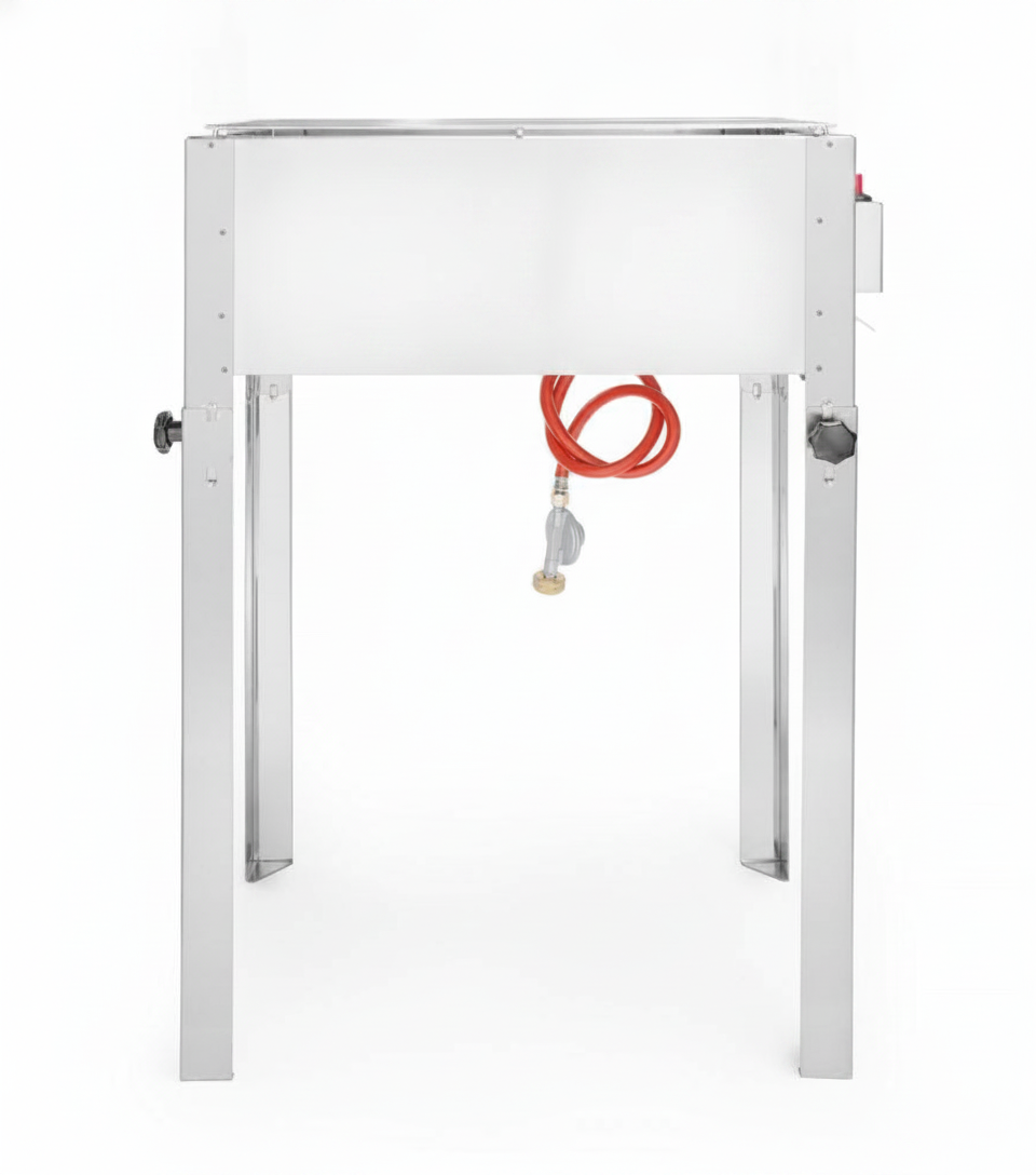 Grelhador a Gás Mini 5,8kW com Grelha Cromada e Frigideira