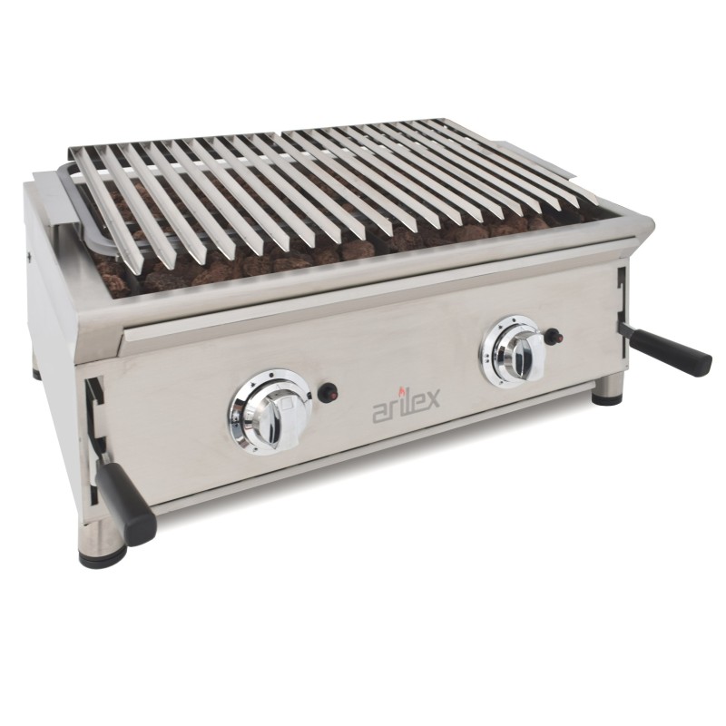 Grelhador a Gás Pedra Vulcânica 70cm Inox
