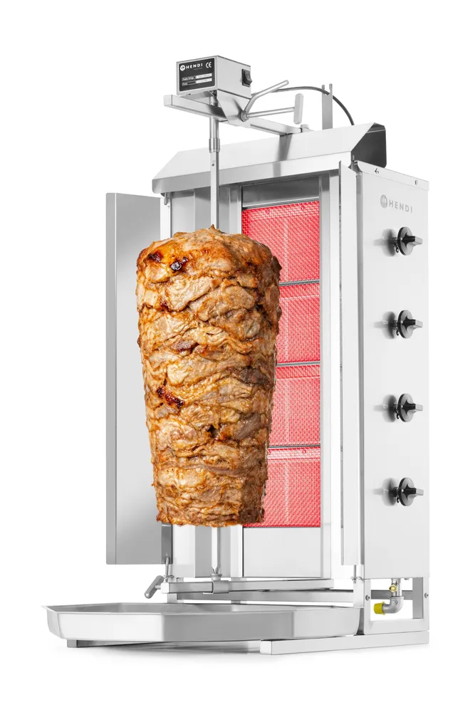 Grelhador a Gás Kebab 12kW, Capacidade 80kg