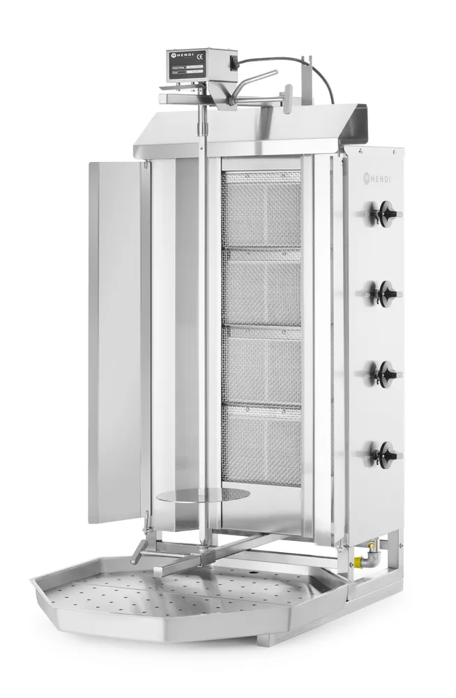 Grelhador a Gás Kebab 12kW, Capacidade 80kg