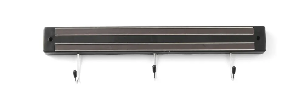 Íman para Facas com 3 Ganchos, 340mm, Preto