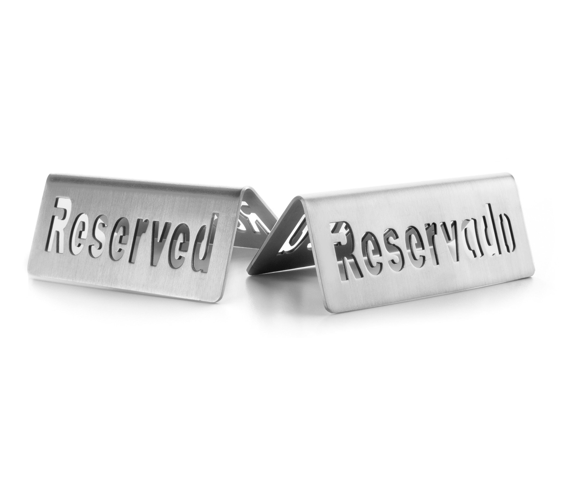 Indicador Reservado Mesa em Aço Inoxidável 4 cm
