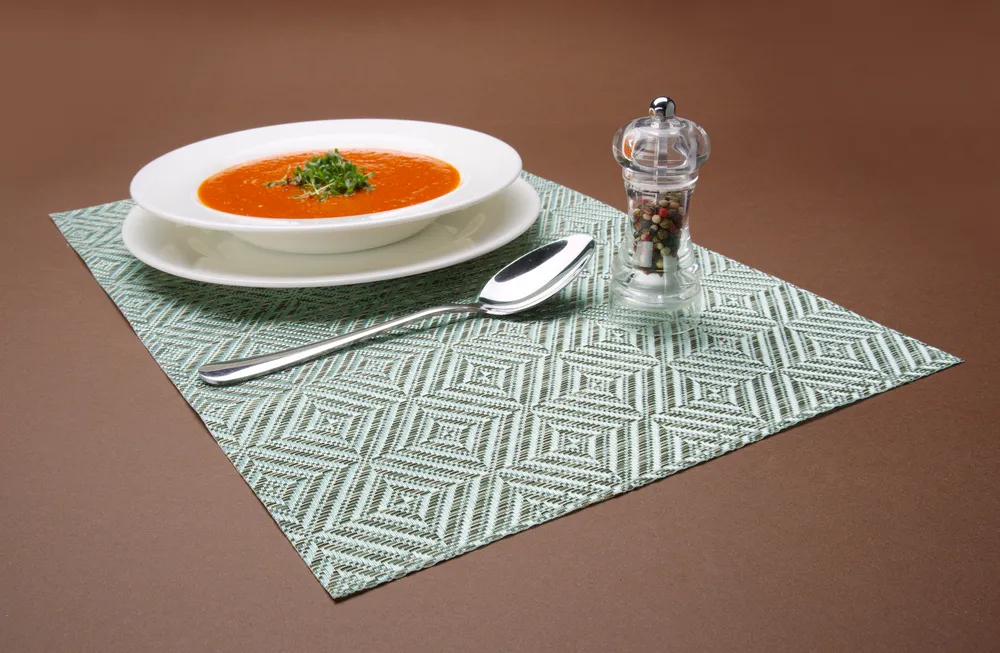 Individuais de Mesa Geométricos, Verdes, 450x300mm – Conjunto 6 Peças
