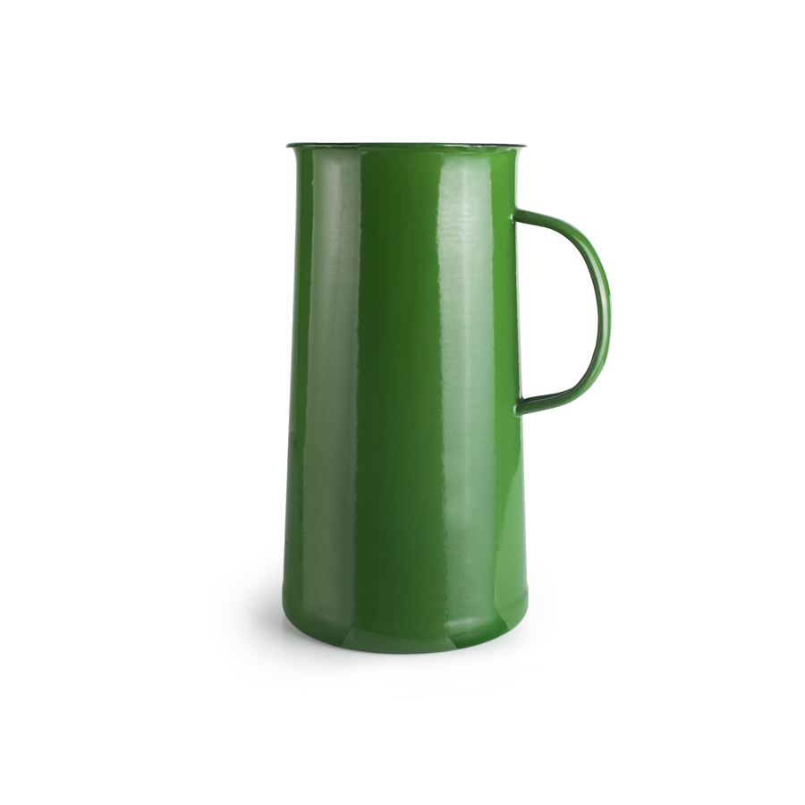 Jarro para Água em Aço Esmaltado Vitrificado, Cor Musgo