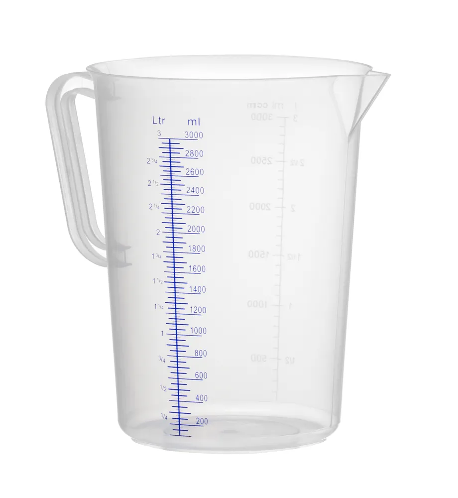 Jarro Medidor 3L em Polipropileno para Cozinha Profissional