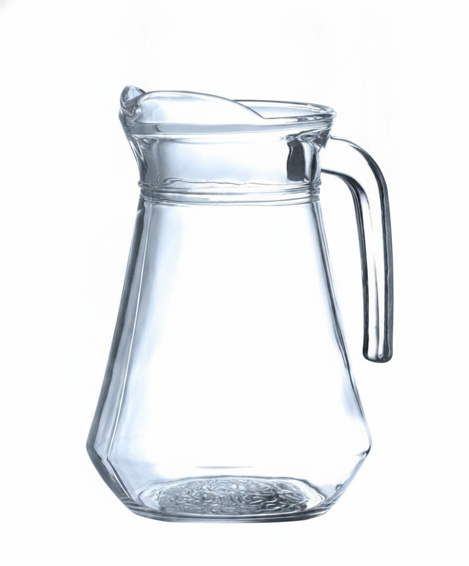 Jarro de Vidro 1,3L com Pega e Bico para Serviço de Mesa