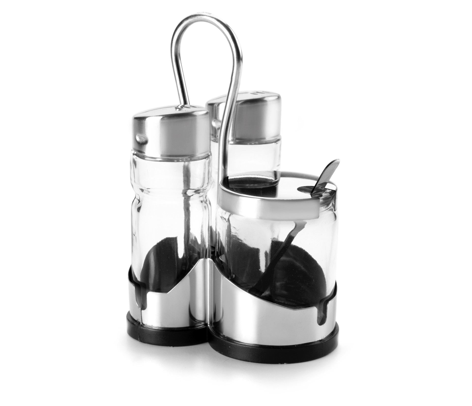 Jogo Saleiro Pimenteiro Mostarda Inox para Mesa Profissional