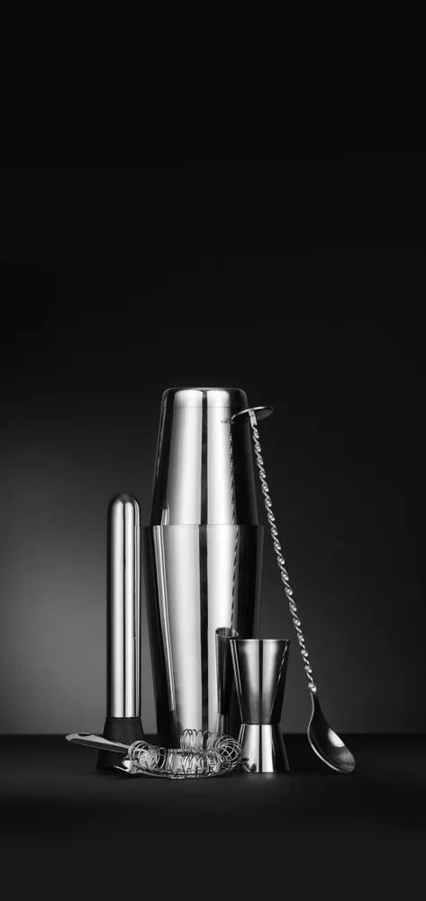 Kit de Bar Profissional em Aço Inoxidável 5 Peças
