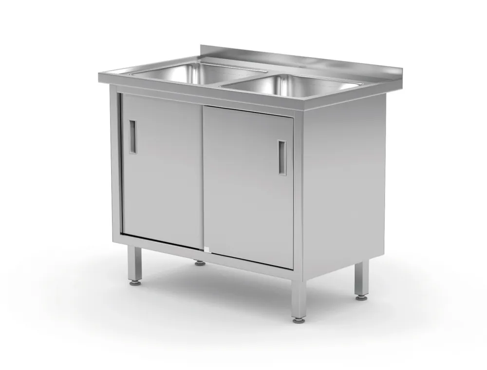 Lavatório Duplo com Armário de Portas de Correr 1000x600x850mm