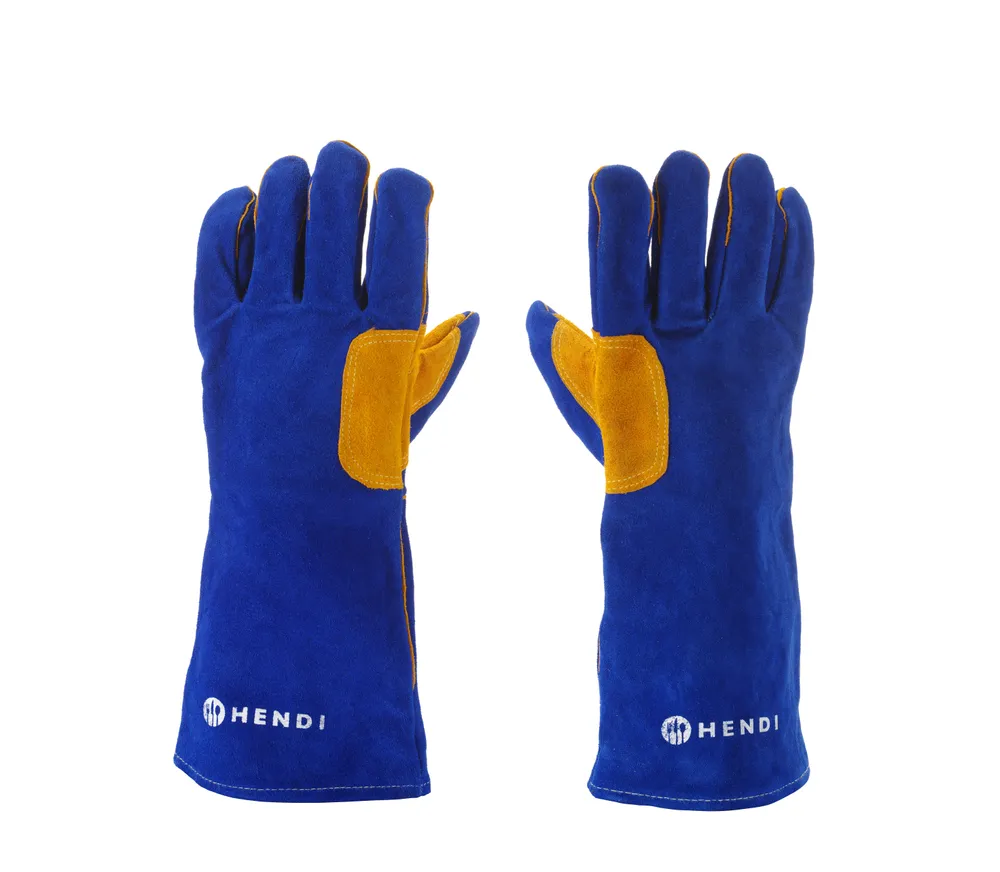 Luvas Resistentes ao Calor em Pele, 410mm, Par