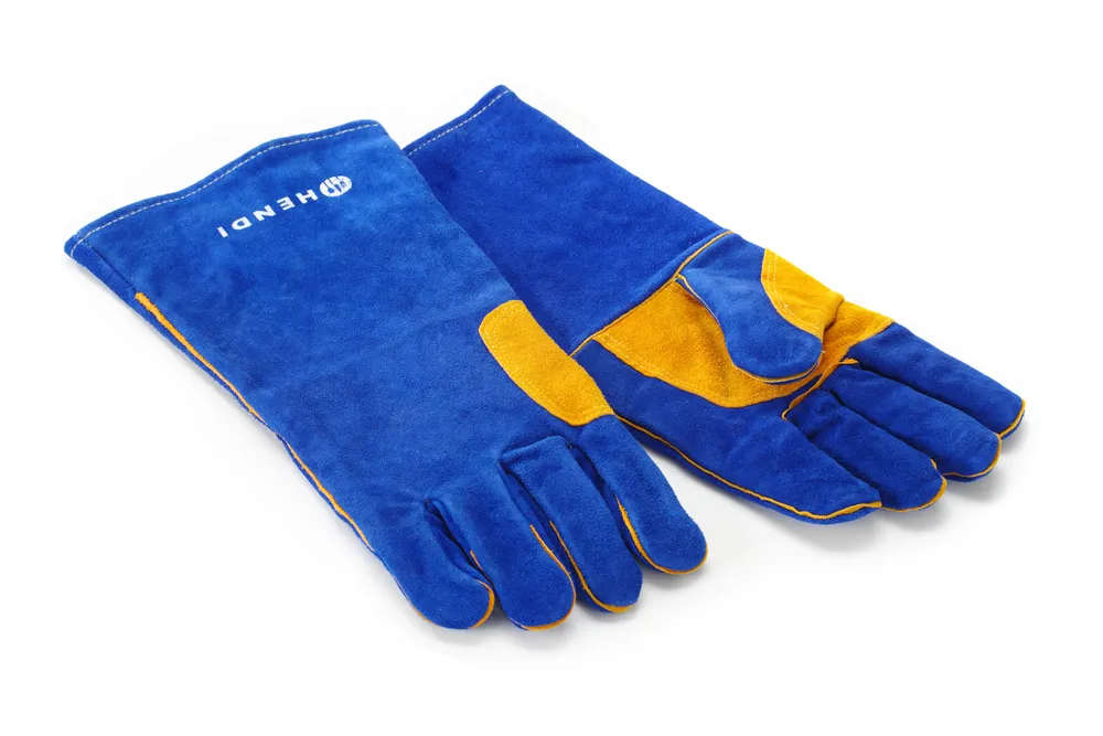 Luvas Resistentes ao Calor em Pele, 410mm, Par