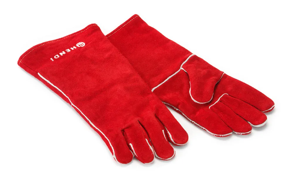 Luvas Resistentes ao Calor em Pele, 410mm, Par