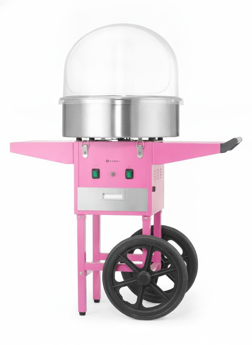 Máquina Algodão Doce com Carro 230V/1130W Rosa
