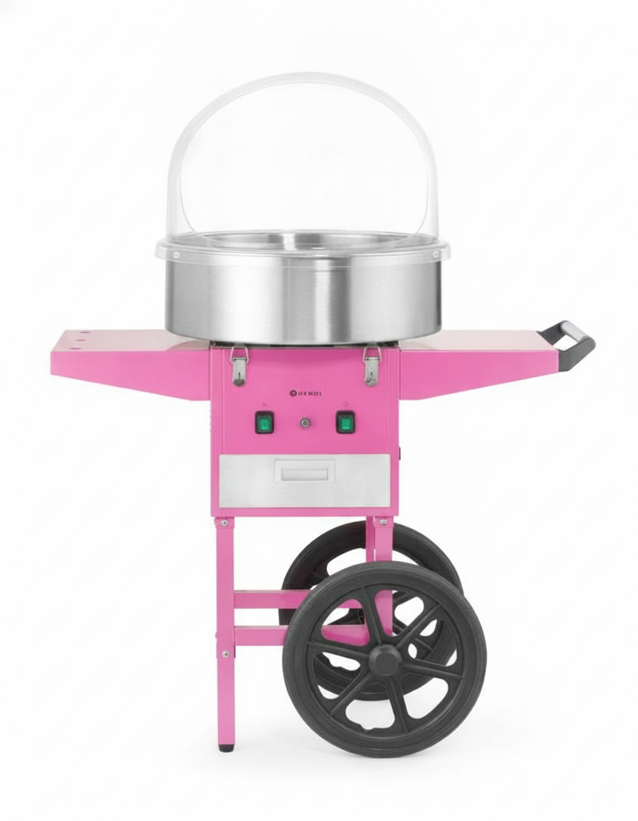 Máquina Algodão Doce com Carro 230V/1130W Rosa