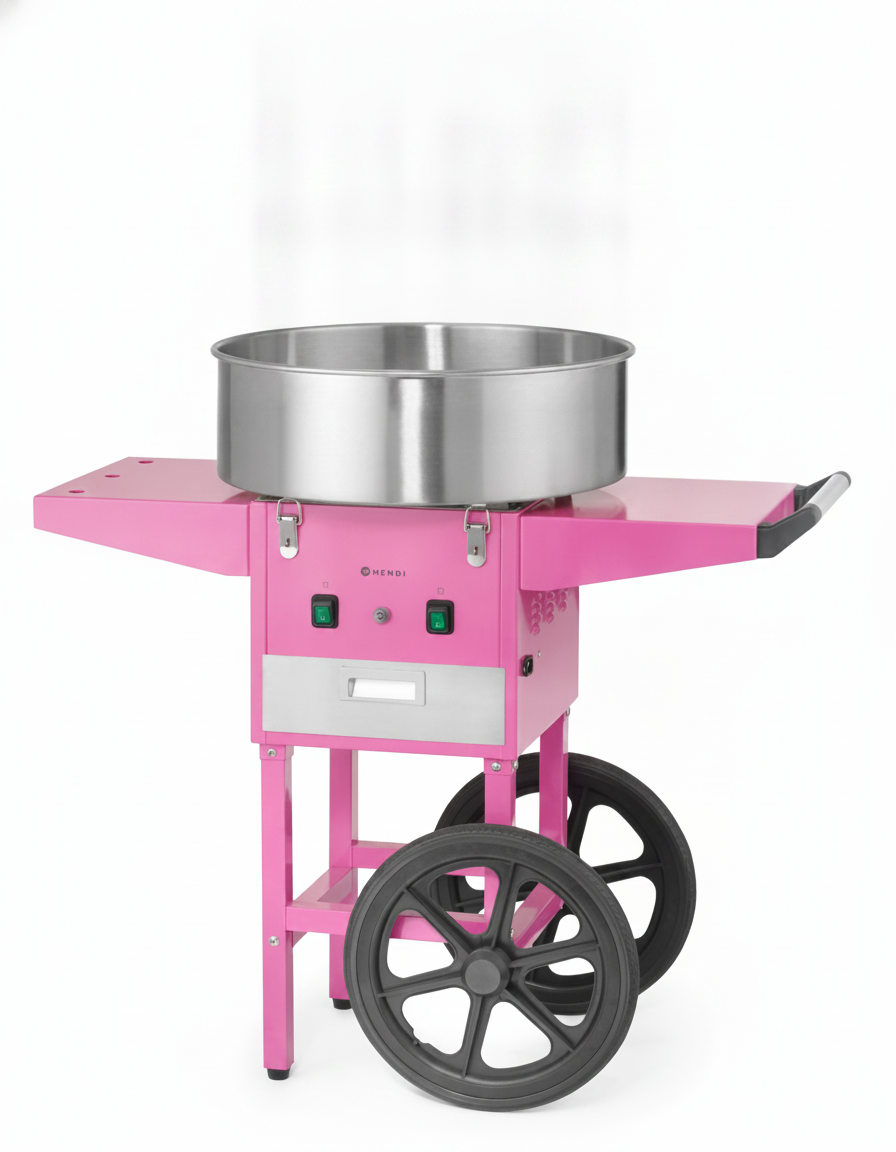 Máquina Algodão Doce com Carro 230V/1130W Rosa