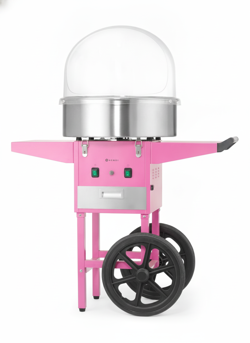 Máquina Algodão Doce com Carro 230V/1130W Rosa