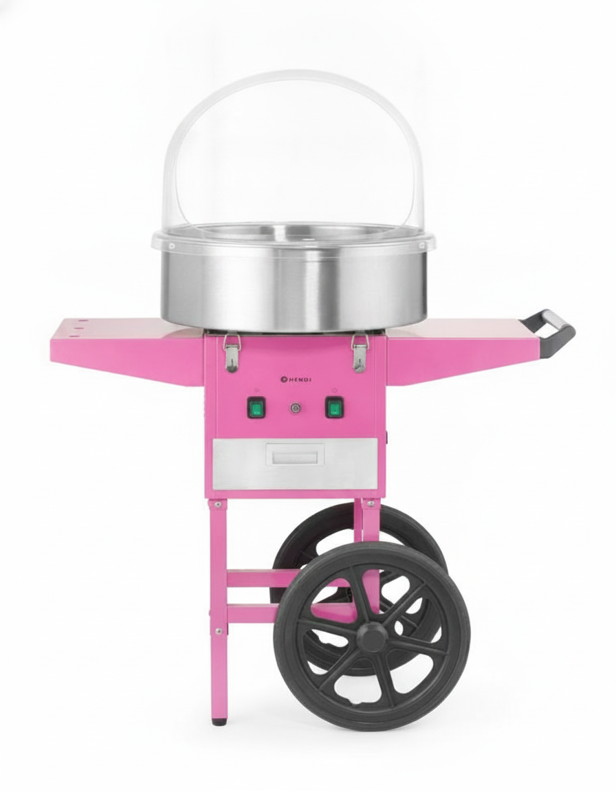 Máquina Algodão Doce com Carro 230V/1130W Rosa