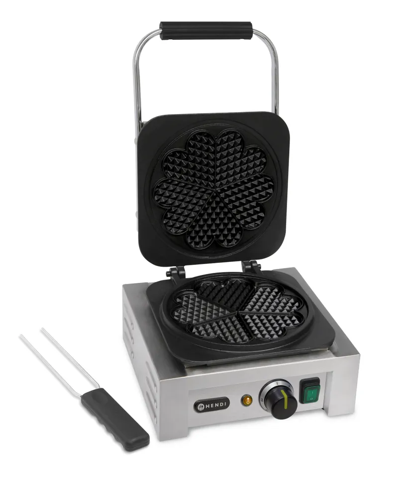 Máquina de Waffles Elétrica Formato Coração 2200W
