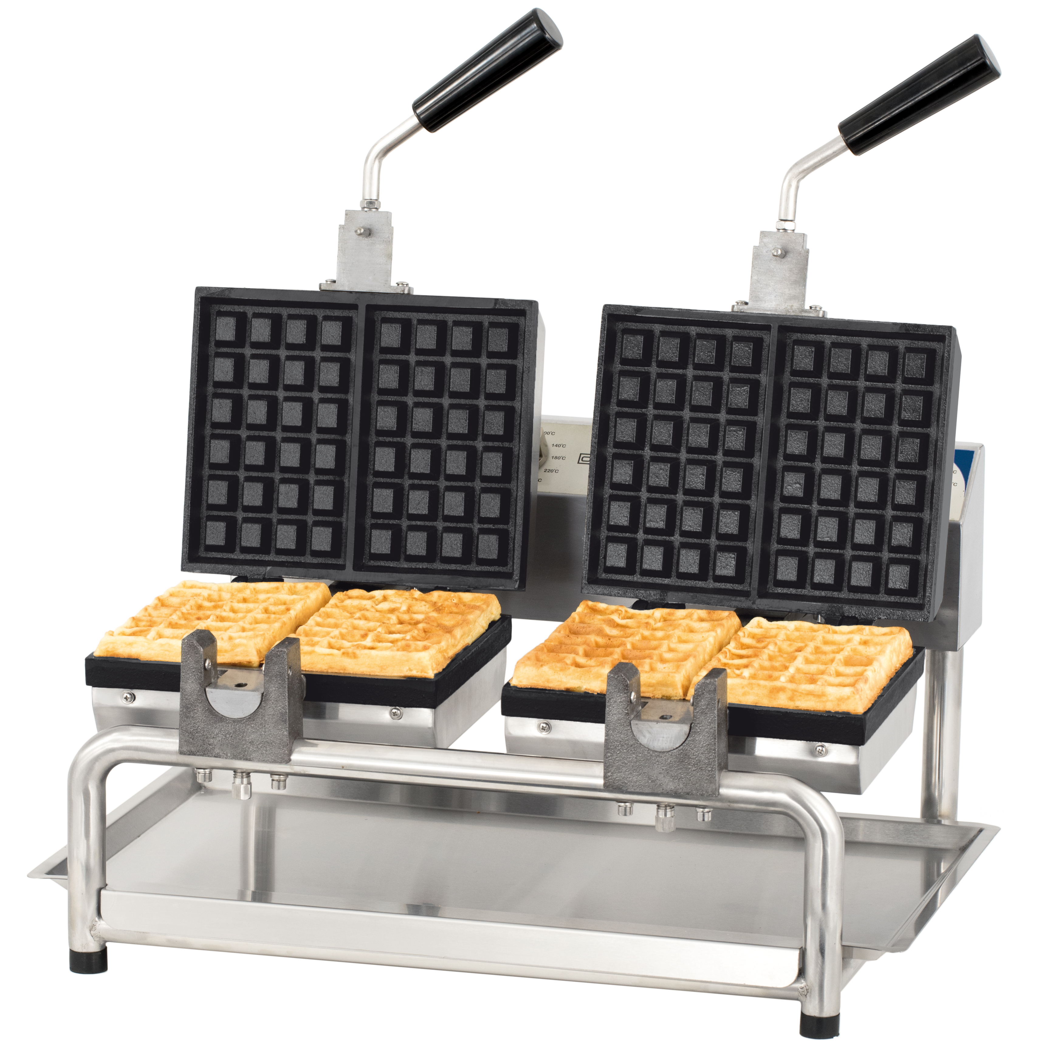 Máquina de Waffles Dupla 180° 3600W para Cozinha Profissional