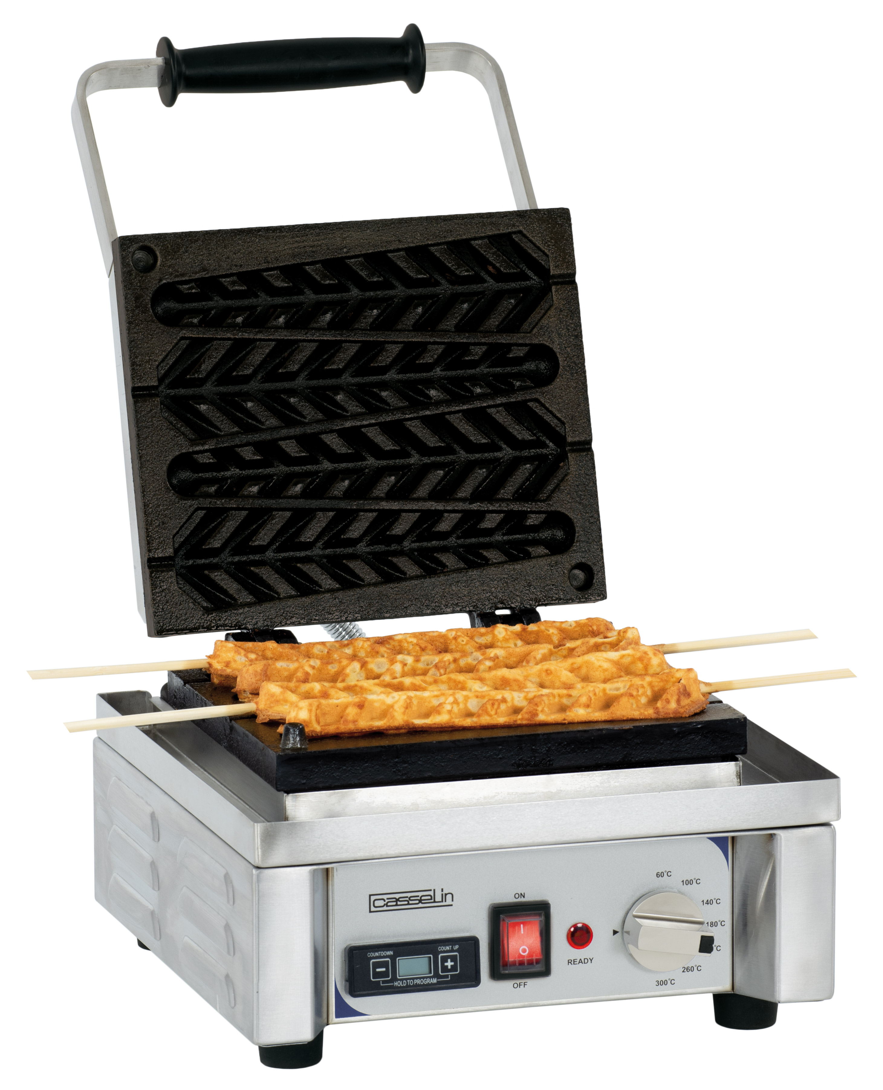 Máquina de Waffles Simples Espiga, Abertura 90°, 1600W