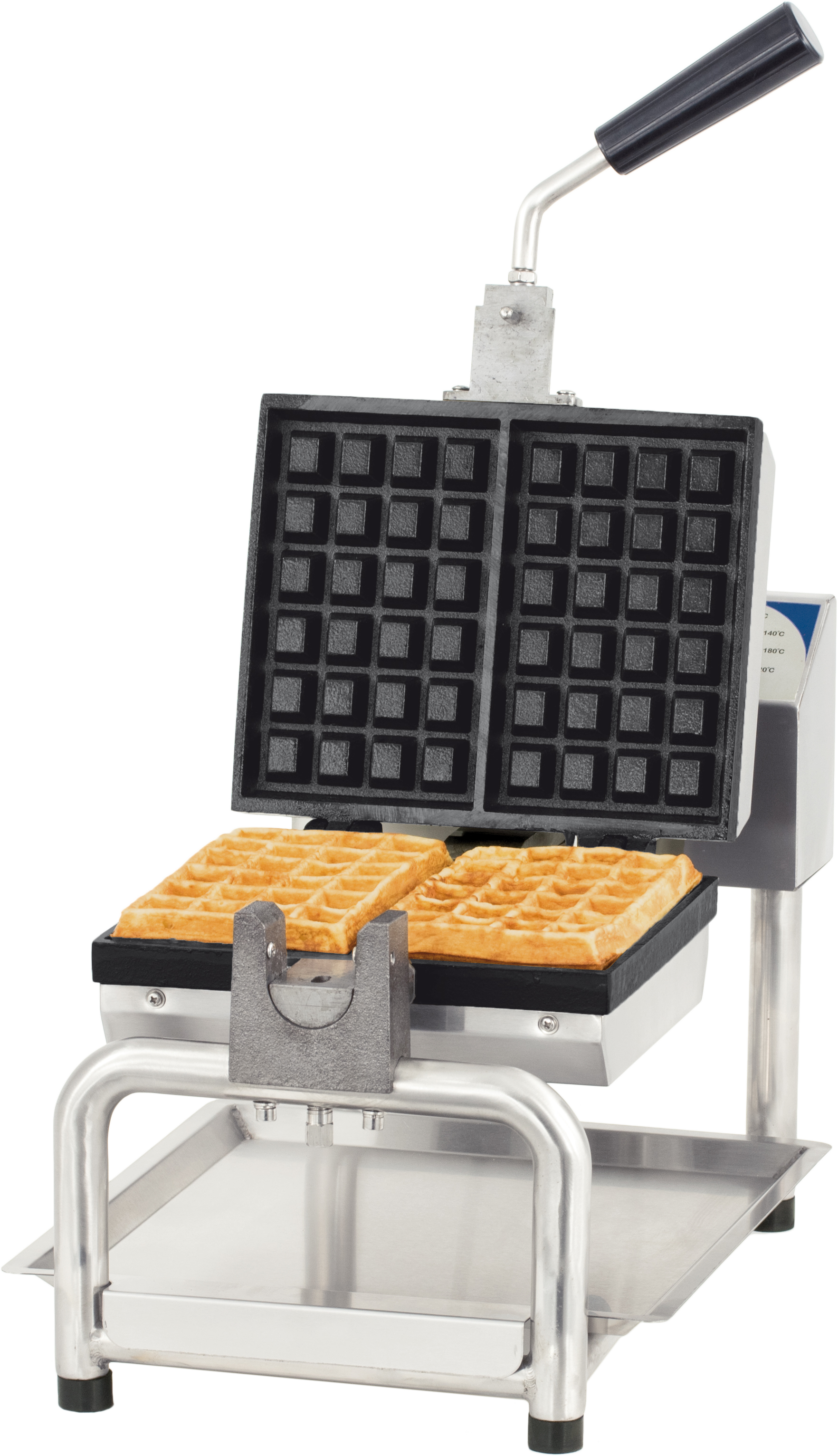 Máquina de Waffles Simples Profissional 1800W com Rotação 180°